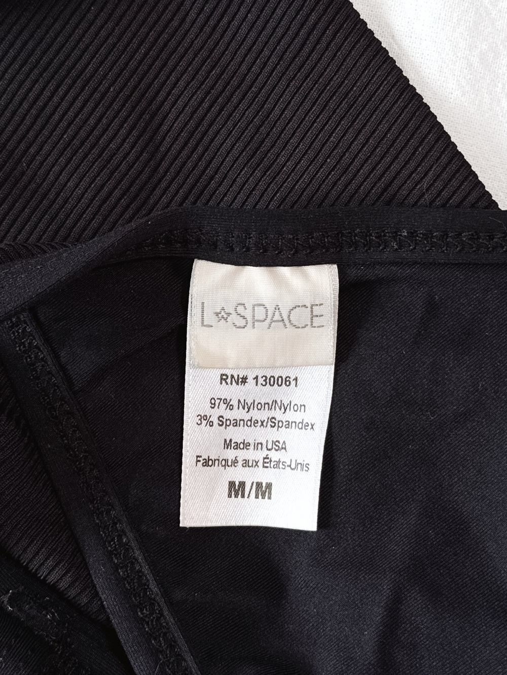 l*space Black Ribbed Bikini Top and Bottom Set - Picture 8 of 10